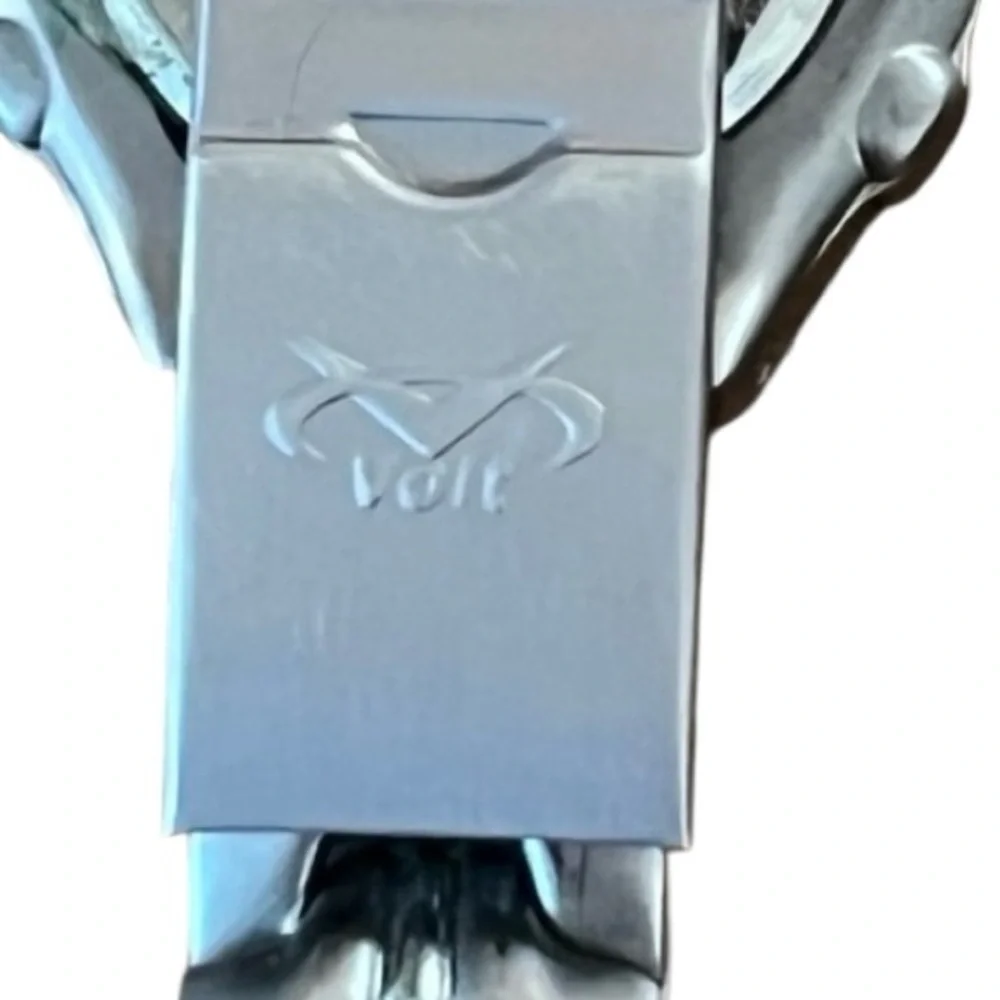 Volt Titanium Watch Mens Silver Tone Quartz Japan Movt Luminous Dial